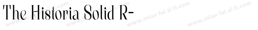 The Historia Solid R字体转换
